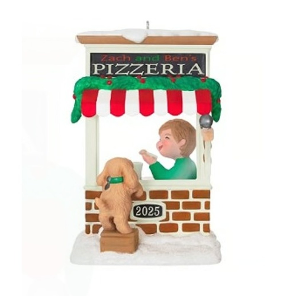 Hallmark Zach and Ben's Pizzeria 2025 Christmas Window Keepsake Ornament KOC